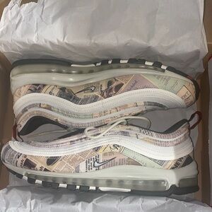 Stylish Newspaper Print Sneakers